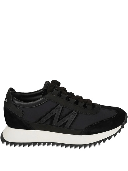 Sneakers Moncler negri din piele si nylon