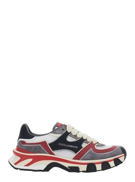 Sneakers multicolor Sneakers with logo lettering on the side and insert design in leather and suede for men