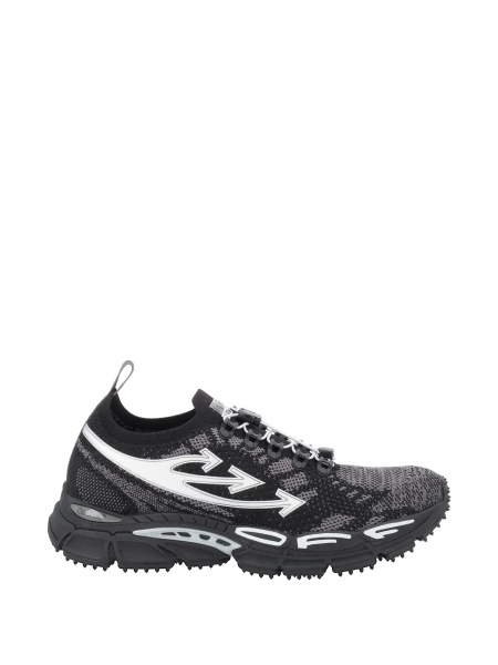 Sneakers Off-White gri din material textil