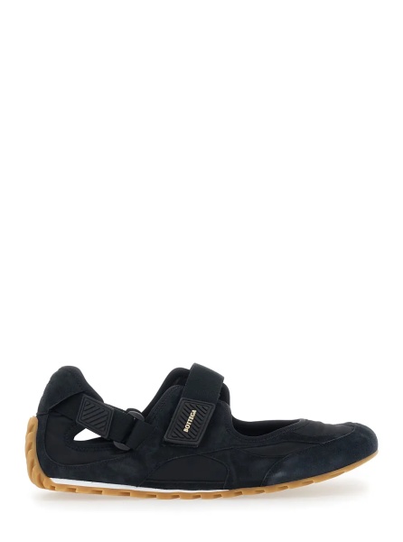 Sneakers 'Orbit Flash' Black Sneakers with Touch-Strap Closure in Leather and Fabric for Men