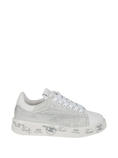 Sneakers Premiata albi din piele