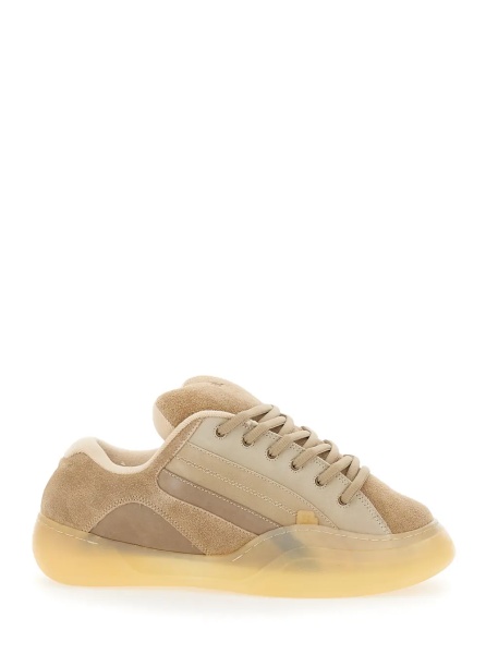 Sneakers 'Quad Vamp' Beige Sneakers with logo lettering in suede for men