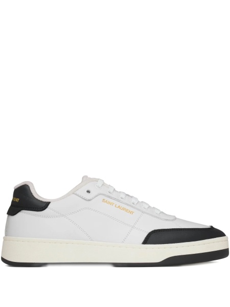 Sneakers Saint Laurent albi din piele