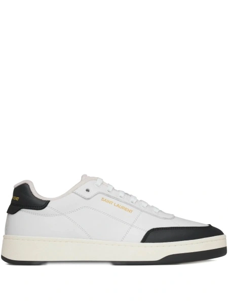 Sneakers Saint Laurent albi din piele