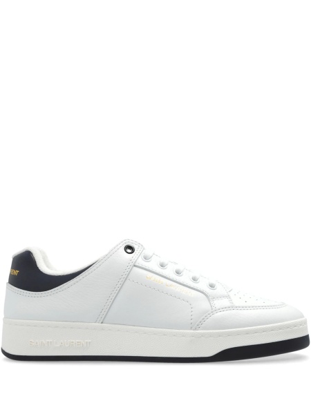 Sneakers Saint Laurent albi din piele