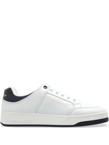 Sneakers Saint Laurent albi din piele