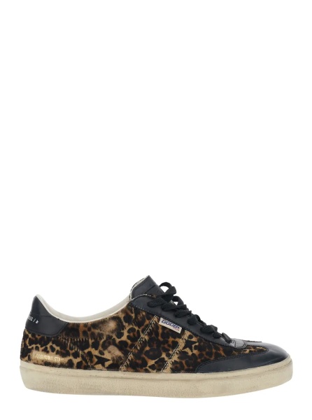 Sneakers 'Soul-Star' Brown Sneaker Low Top with Logo Patch on the Tongue and Leopard Motif In Leather Men
