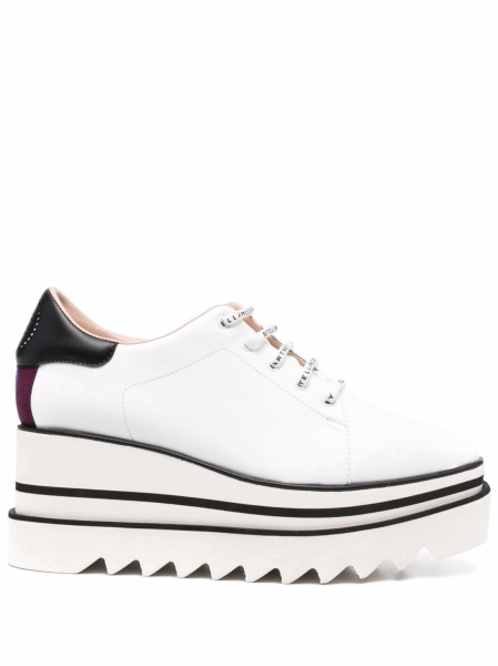 Sneakers Stella McCartney elyse albi din poliester reciclat si poliuretan