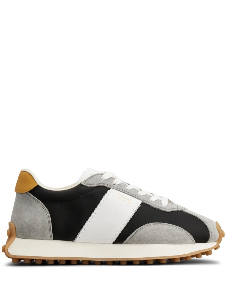 Sneakers TOD'S gri din material textil si piele intoarsa