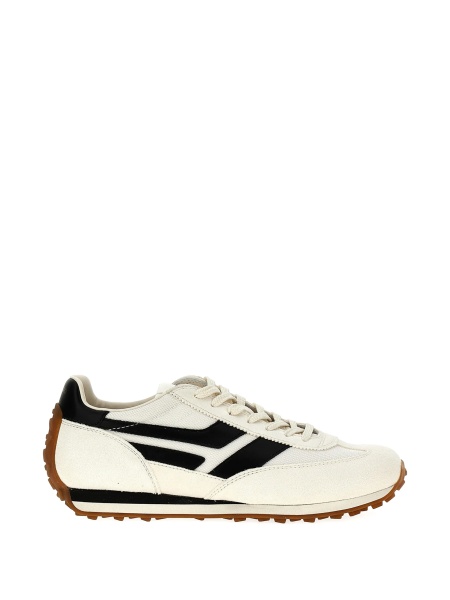 Sneakers Tom Ford neutri din plasa si piele intoarsa