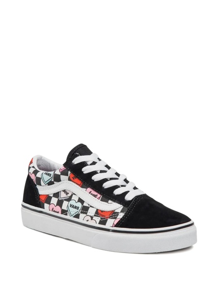 Sneakers Vans negri din piele intoarsa si material textil