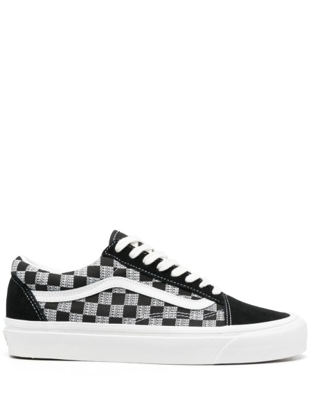 Sneakers Vans Old Skool negri din material textil si piele