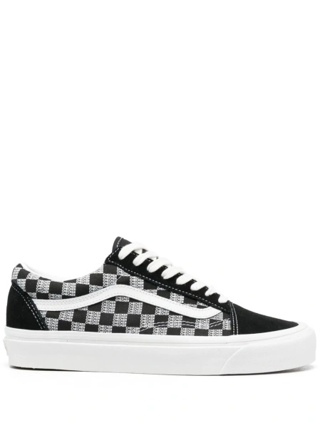 Sneakers Vans Old Skool negri din material textil si piele