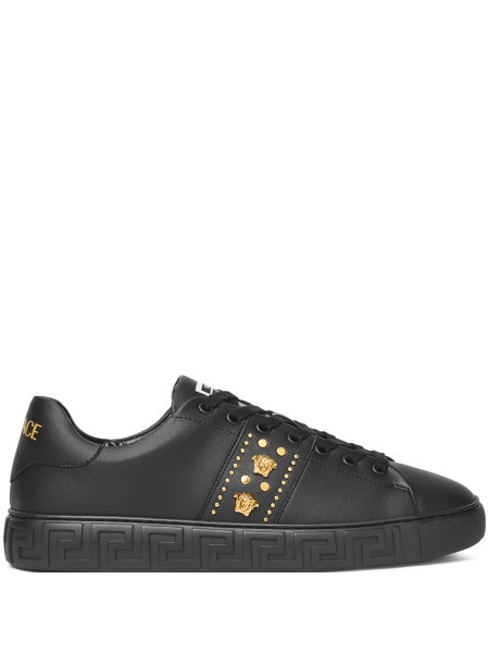 Sneakers Versace Greca negri din piele