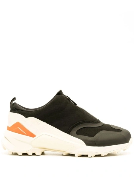 Sneakers Y-3 negri din material textil si piele