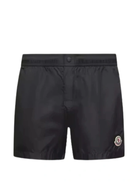 Sort de baie Moncler negru din poliamida