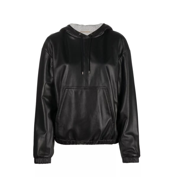 Topuri Saint Laurent Leather Hoodded Top