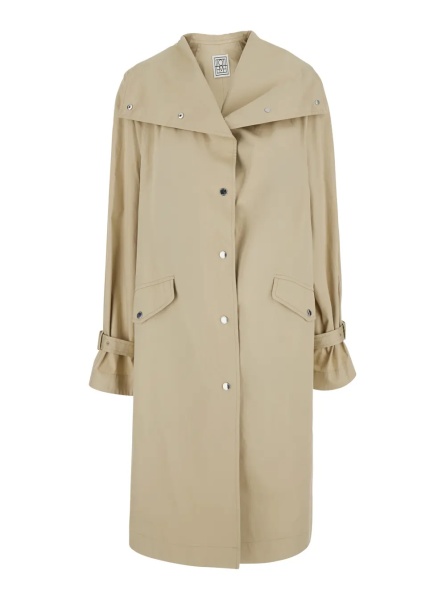 Trenciuri TOTÊME Oversized Cotton Trench with beige cotton women
