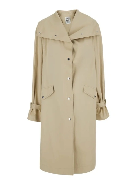 Trenciuri TOTÊME Oversized Cotton Trench with beige cotton women