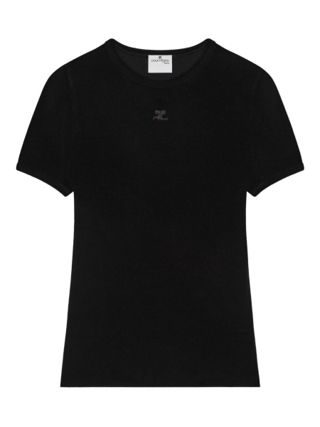 Tricou COURRÈGES negru din poliamida