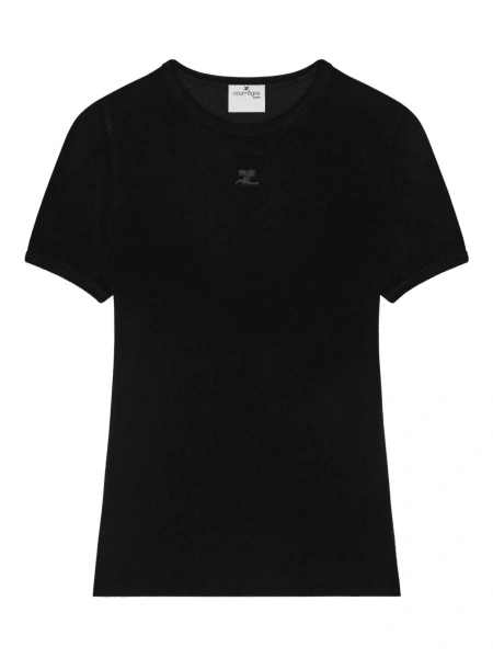 Tricou COURRÈGES negru din poliamida