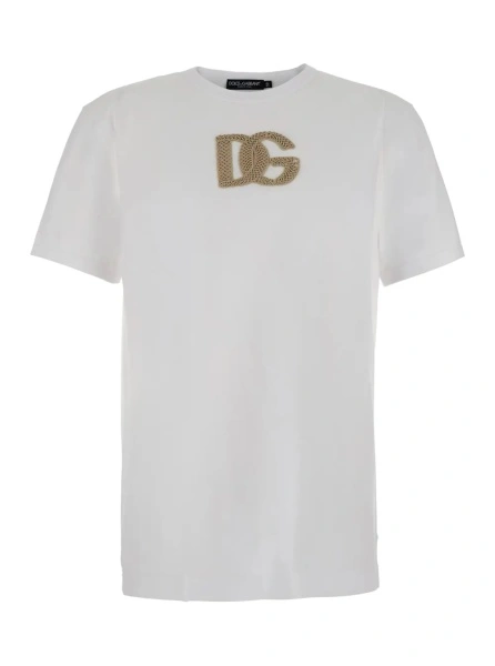 Tricou Dolce & Gabbana alb din bumbac