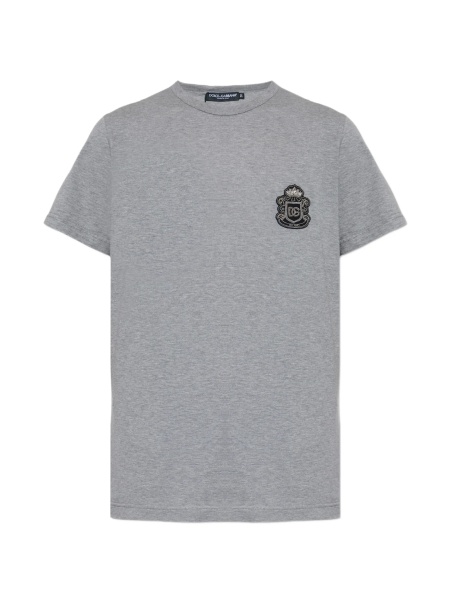 Tricou Dolce & Gabbana gri din bumbac