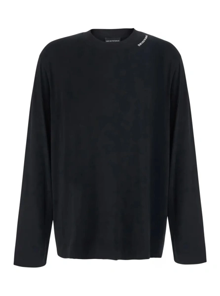 Tricou Emporio Armani negru din modal