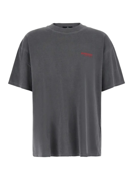 Tricou Faded Black T-Shirt with Logo on the Front and Maxi Logo on the Back in Cotton for Men