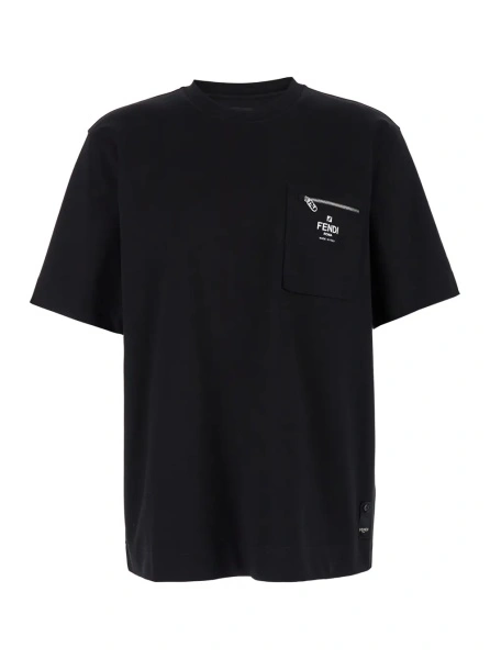 Tricou Fendi negru din bumbac