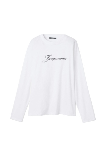 Tricou JACQUEMUS alb din canepa si bumbac