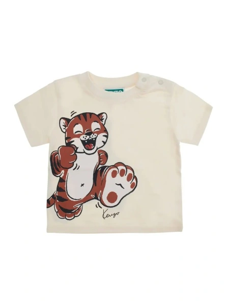 Tricou Kenzo bej din bumbac