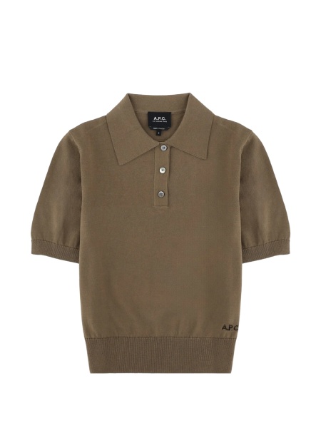 Tricou Polo A.P.C. maro