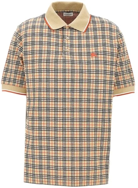 Tricou polo Burberry 'Check' din jerse