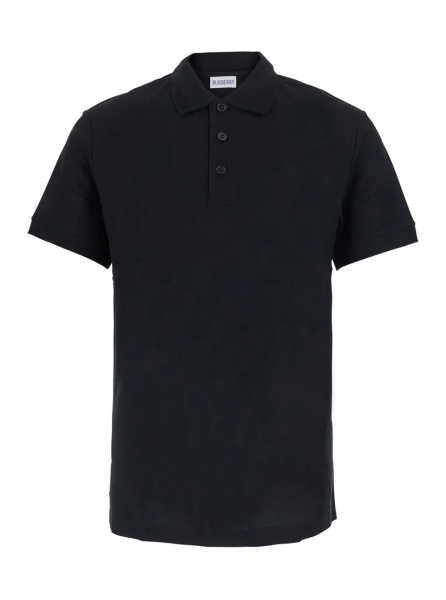 Tricou Polo 'Eddie' Black Polo Shirt with classic collar and EKD embroidery on the front in cotton for men