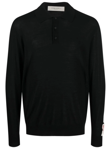 Tricou Polo Golden Goose negru