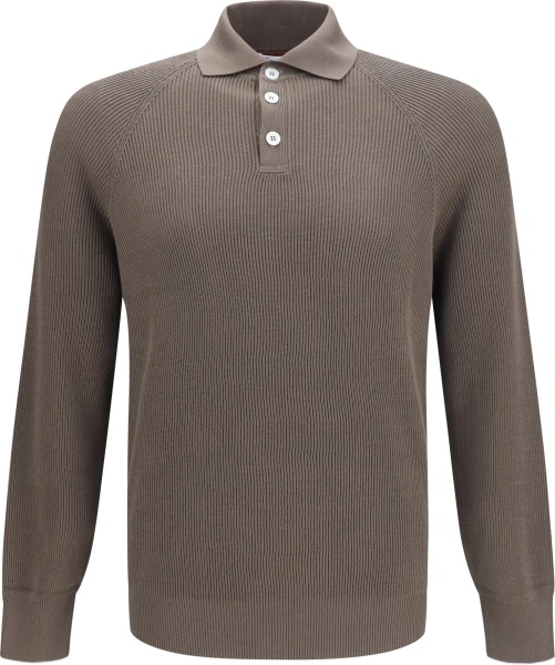 Tricou Polo Long-sleeve knit Polo Shirt