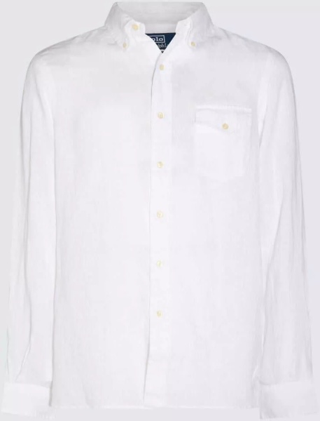 Tricou Polo Polo Ralph Lauren White Linen Shirt*
