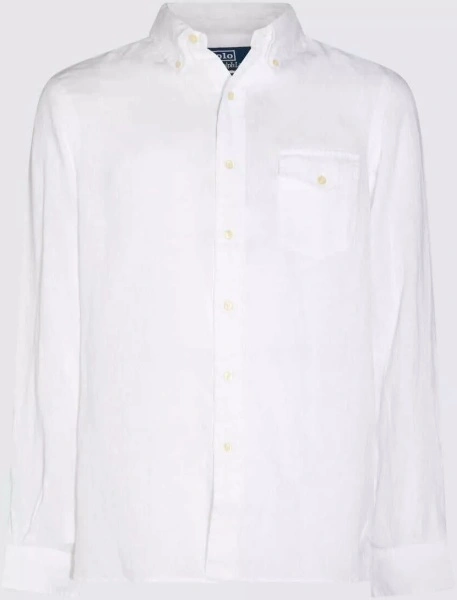 Tricou Polo Polo Ralph Lauren White Linen Shirt*