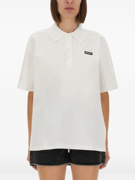 Tricou Polo ROTATE Birger Christensen alb