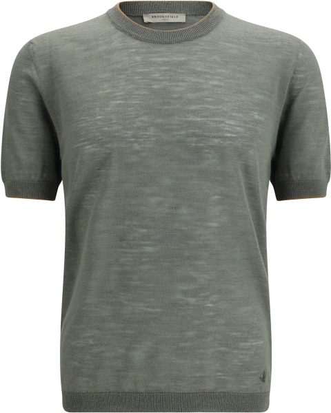 Tricou Short-sleeved linen blend Shirt