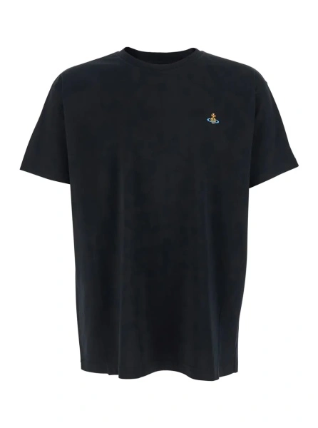 Tricou Vivienne Westwood negru din bumbac 'Orb'