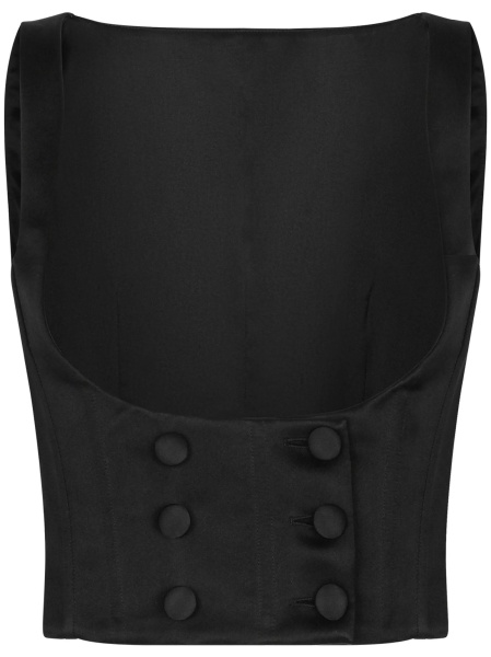 Vesta Dolce & Gabbana neagra din spandex/elastan si matase