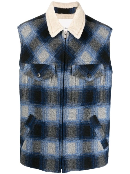 Vesta Isabel Marant albastra din polyester si acrilic
