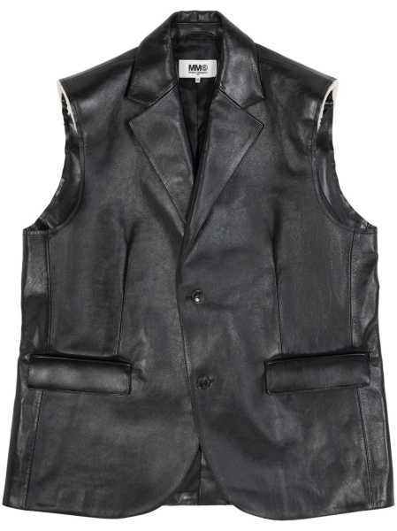Vesta MM6 Maison Margiela neagra din piele