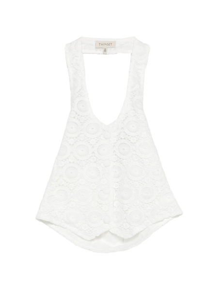 Vesta TWIN SET Girl alba din polyester
