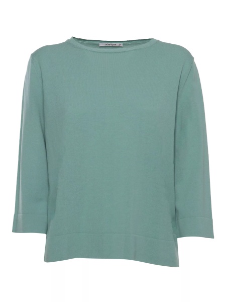 Aqua green cotton sweater