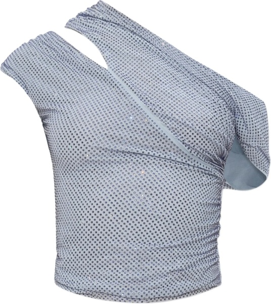 Asymmetrical Top With Rhinestones