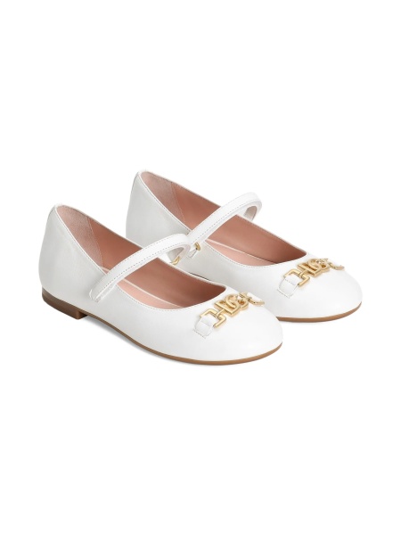 Balerini Dolce & Gabbana albi din piele