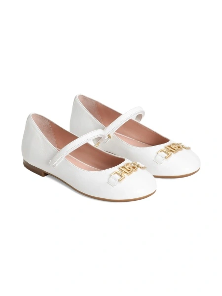 Balerini Dolce & Gabbana albi din piele
